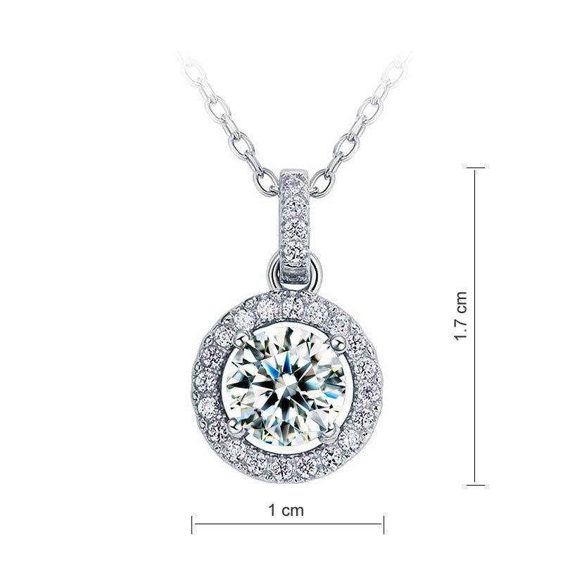 1 Carat Simulated Diamond Bridal Pendant - View 5 | SelinJewels