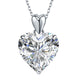 Heart Simulated Diamond Pendant Necklace 925 Sterling Silver Bridesmaid Wedding Jewelry