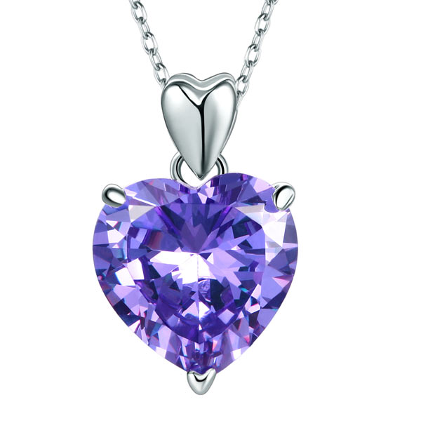 Purple heart necklace XFN8045