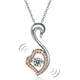 Swan Dancing Stone Pendant Necklace 925 Sterling Silver Good for Wedding Bridesmaid Gift