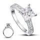 1.5 Carat Princess Cut Simulated Diamond 925 Sterling Silver Wedding Engagement Ring