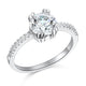 2 Carat Simulated Diamond Engagement Sterling 925 Silver Ring