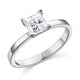 1 Carat Princess Simulated Diamond Engagement Sterling 925 Silver Ring