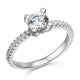 1 Carat Simulated Diamond Engagement Sterling 925 Silver Ring