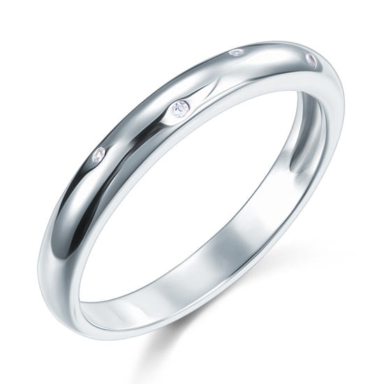 Sterling 925 Silver Wedding Band Ring | SelinJewels