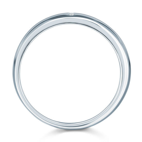 Sterling 925 Silver Wedding Band Ring - View 4 | SelinJewels