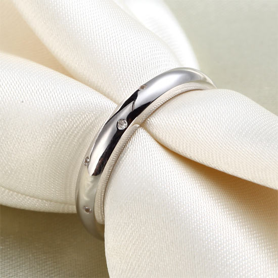Sterling 925 Silver Wedding Band Ring - View 2 | SelinJewels