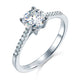 Simulated Diamond Sterling 925 Silver Engagement Ring