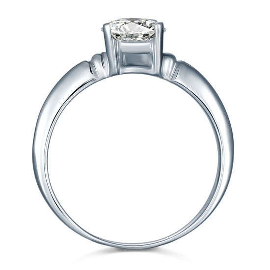1.5 Carat Heart Cut Simulated Diamond Engagement Ring - View 3 | SelinJewels
