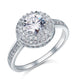 1 Carat Round Cut Simulated Diamond Wedding Engagement Sterling 925 Silver Ring