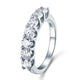 1.75 Carat Seven Stone Solid 925 Sterling Silver Wedding Ring Jewelry
