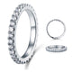 Eternity Ring Simulated Diamond Solid Sterling 925 Silver Wedding Band