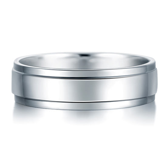 Men's Solid Sterling 925 Silver Wedding Band Ring - View 2 | SelinJewels