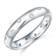 Simulated Diamond Wedding Band Solid Sterling 925 Silver Ring