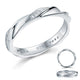 Simulated Diamond Solid Sterling 925 Silver Twist Ring