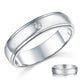 Men's Wedding Band Solid Sterling 925 Silver Ring