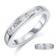 Channel Set Princess Cut Solid Sterling 925 Silver Ring