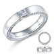 Princess Cut Simulated Diamond Solid Sterling 925 Silver Ring