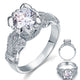 Vintage Victorian Style 2 Carat Simulated Diamond Solid 925 Sterling Silver Wedding Engagement Ring