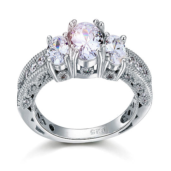 Vintage Style 2 Carat Simulated Diamond Wedding Ring - View 4 | SelinJewels