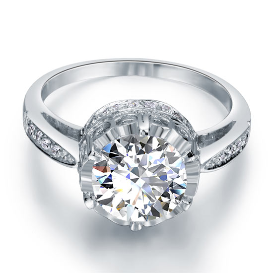 Vintage Style 2.5 Ct Wedding Engagement Ring - View 3 | SelinJewels