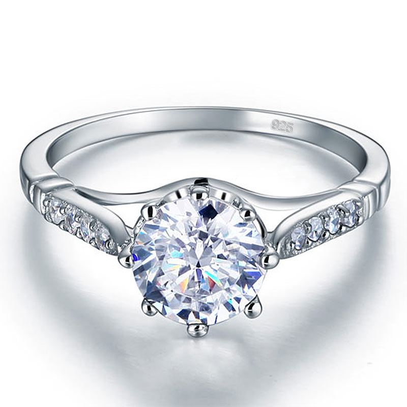 2 Carat Round Cut Wedding Anniversary Ring - View 3 | SelinJewels