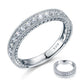 Vintage Style Art Deco Simulated Diamond Solid Sterling 925 Silver Band Wedding Eternity Ring