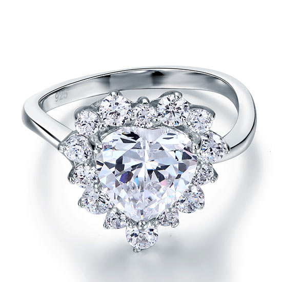 2.5 Carat Heart Cut Wedding Promise Ring - View 3 | SelinJewels