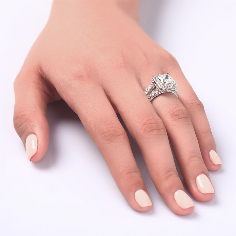 Vintage Style 1.5 Carat Simulated Diamond Solid 925 Sterling Silver Bridal Wedding Engagement Ring