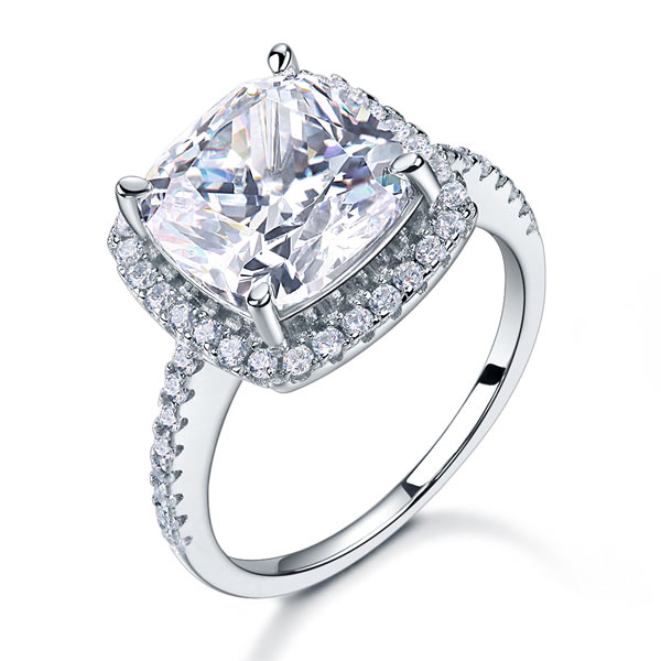 925 Sterling Silver Wedding Engagement Ring 5 Carat Simulated Diamond | SelinJewels