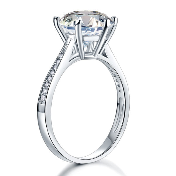 925 Sterling Silver Wedding Engagement Ring 3 Carat Simulated Diamond | SelinJewels