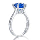 925 Sterling Silver Wedding Engagement Ring 3 Carat Blue Simulated Diamond Jewelry