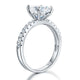 925 Sterling Silver Bridal Engagement Ring 2 Carat Simulated Diamond Jewelry