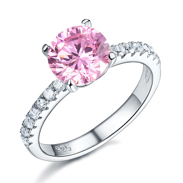 925 Sterling Silver Bridal Ring 2 Carat - View 2 | SelinJewels