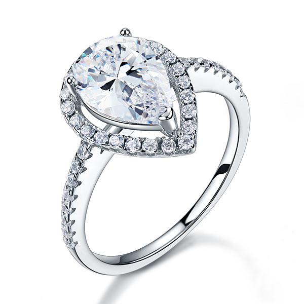 2 Ct Pear Cut Ring Sterling 925 Silver Wedding Promise Anniversary Engagement | SelinJewels