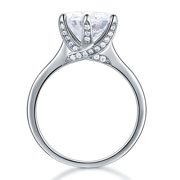 925 Sterling Silver Luxury Wedding Ring 3 Carat - View 5 | SelinJewels