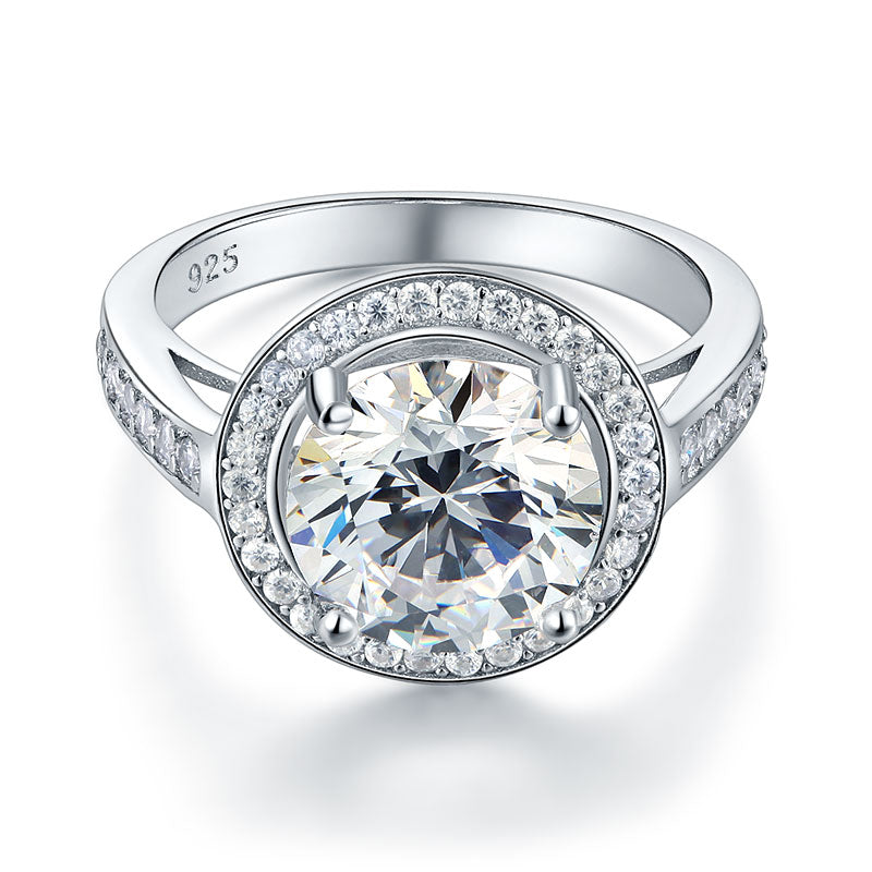 Luxury Halo Ring 3.5 Ct Simulated Diamond - View 4 | SelinJewels