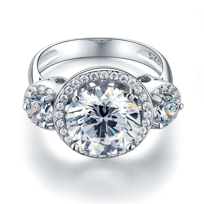 Three-Stone Promise Ring Vintage Art Deco - View 3 | SelinJewels