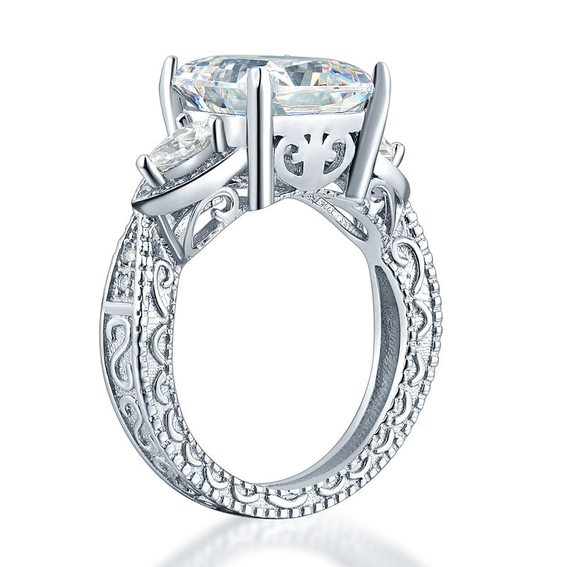 Luxury Vintage Engagement Ring 4 Ct Diamond - View 3 | SelinJewels