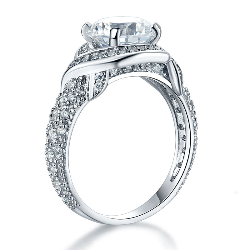 Vintage Style Art Deco Promise Ring - View 4 | SelinJewels