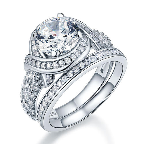 Luxury Vintage Wedding Anniversary Ring Set - View 7 | SelinJewels