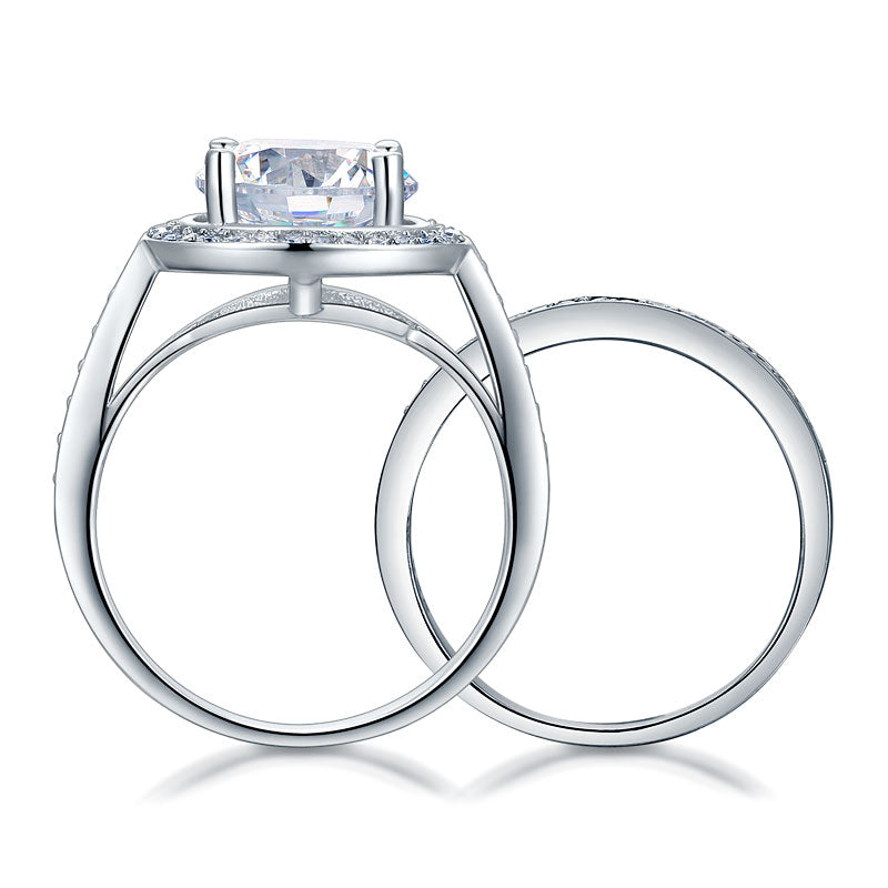 Luxury Promise Engagement Ring Set 3.5 Ct Vintage - View 5 | SelinJewels