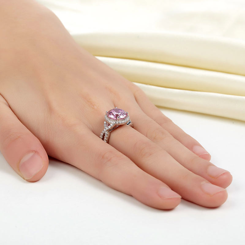 3 Carat Fancy Pink Diamond Luxury Wedding Ring - View 6 | SelinJewels