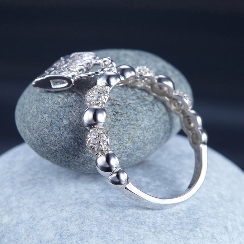 Solid 925 Sterling Silver Band Ring Dangle Purse New Style Design