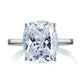 Solid 925 Sterling Silver 6 Carat Wedding Anniversary Solitaire Ring Luxury Jewelry