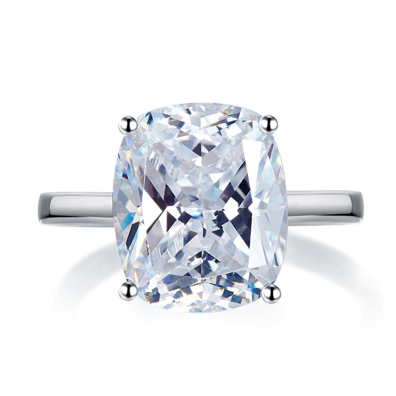 Solid 925 Sterling Silver 6 Carat Wedding Anniversary Solitaire Ring Luxury | SelinJewels