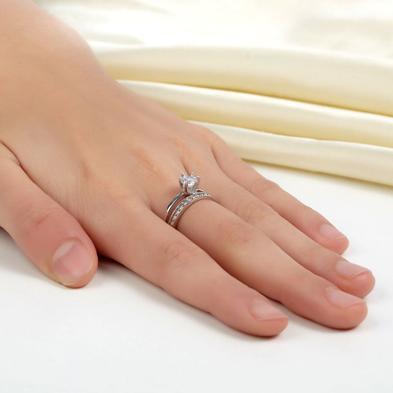 Solid 925 Sterling Silver Ring Fashion Party - View 2 | SelinJewels
