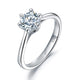 1 Carat Simulated Diamond Engagement Ring 925 Sterling Silver Classic 6 Claws