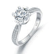 Engagement Crown Ring 925 Sterling Silver 1 Ct Simulated Diamond