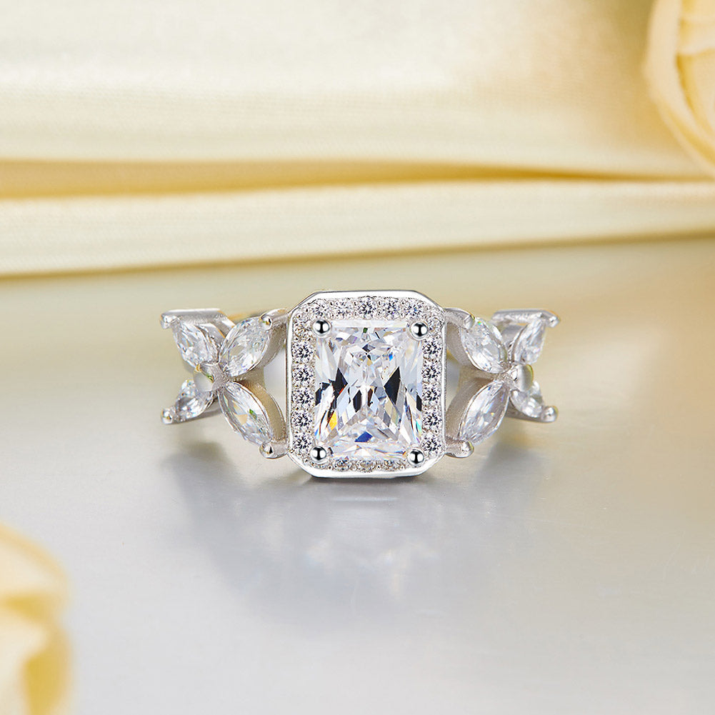 Pageant Luxury Butterfly Wedding Ring - View 2 | SelinJewels
